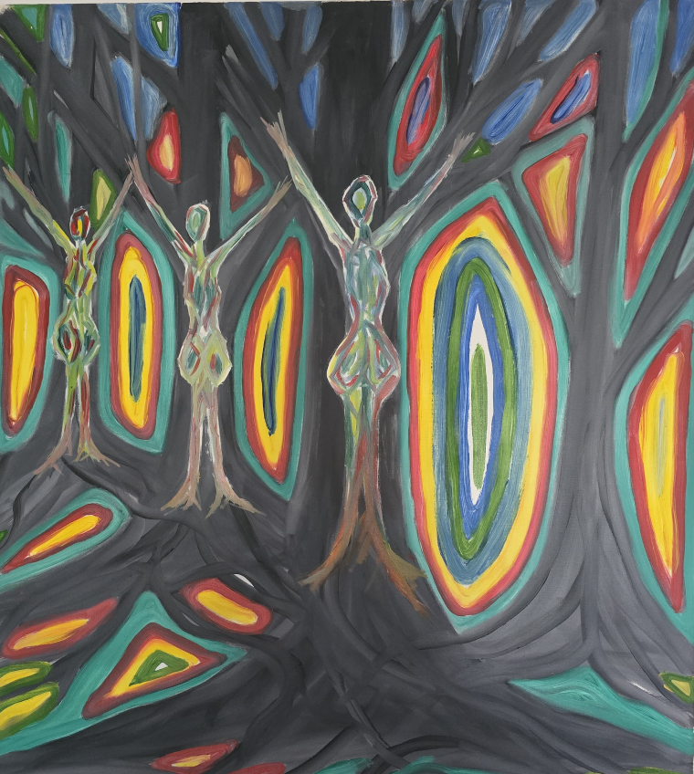 Painting: Tree Lovers by Sharon Sebastine